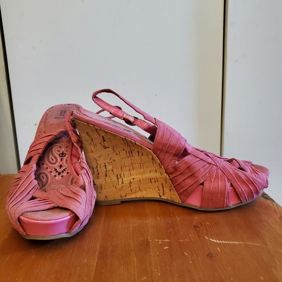 Bakers pink cork wedges - Picture 1 of 3